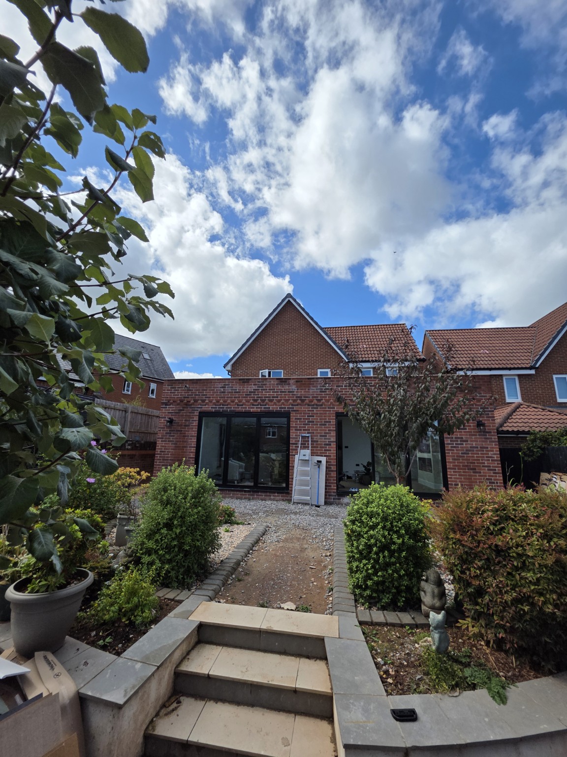 Exterior view of a completed renovation project